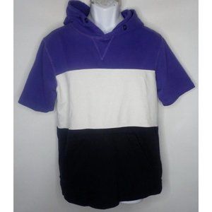 CSG Short Sleeve Hoodie Men's Size M Color Block Activewear Top Workout Clothing